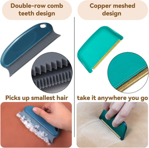 Pet Hair Remover - 4 Pack Dog Cat Hair Remover for Couch, Reusable Lint Remover Shaver for Carpet, Upholstery