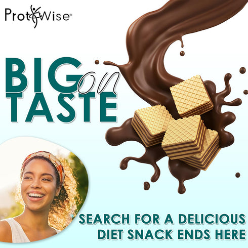 ProtiWise Protein Wafer Crisp Bar | 5/Box | KETO Diet Friendly, Weight Loss Snack with 15g Protein