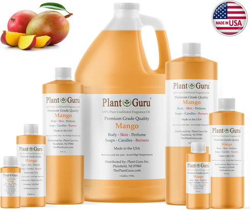 Mango Fragrance Oil 8 fl. oz. Scented Oil for DIY Soap Making, Candles, Bath Bombs, Body Butters. Used in Aromatherapy Diffusers, Burners and Warmers. Great Addition to Lotions and Creams.