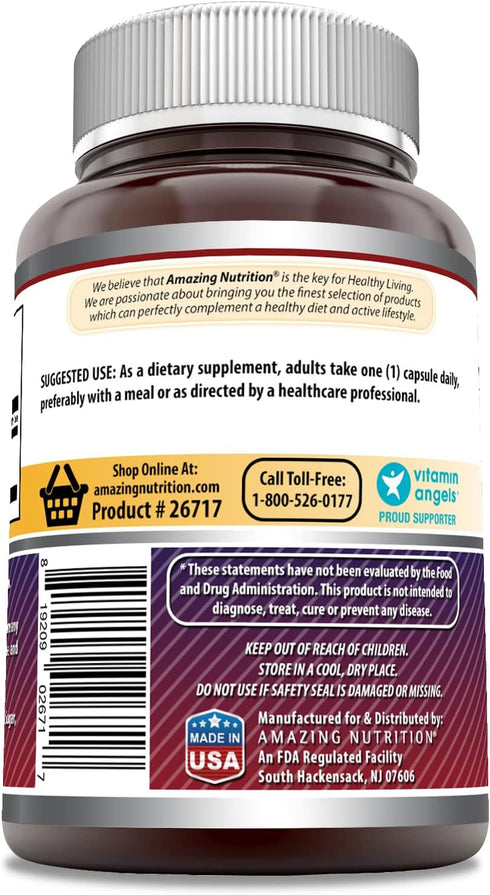 Amazing Formulas Inositol 500 mg 100 Capsules Supplement | Non-GMO, Gluten Free, Made in USA