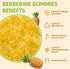 Berberine Gummies with Ceylon Cinnamon 1500mg - High Potency Immune & Metabolism Support, Sugar Free Pineapple Flavor -
