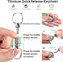 TISUR Titanium Keychain Pill Holder with Quick Release