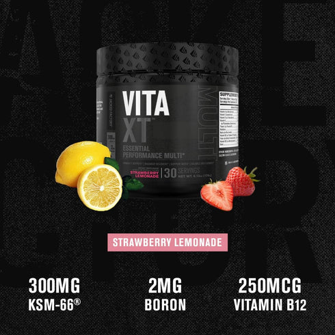 KSM-66 B6, B12, 30Sv Jacked Factory Vita XT Performance Vitamin Powder - Daily Multivitamin Powder for Men