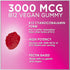 B12 Energy Gummy, Extra Strength 3000 mcg Vitamin B12, Chewable Supplement for Adults & Kids, Immune System Support,