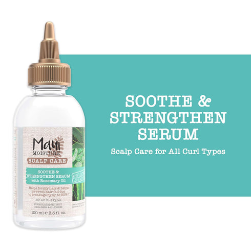 Maui Moisture Scalp Care Soothe & Strengthen Hair Serum - Rosemary Oil & Aloe Vera for Scalp Dryness, 3.3 fl. Oz