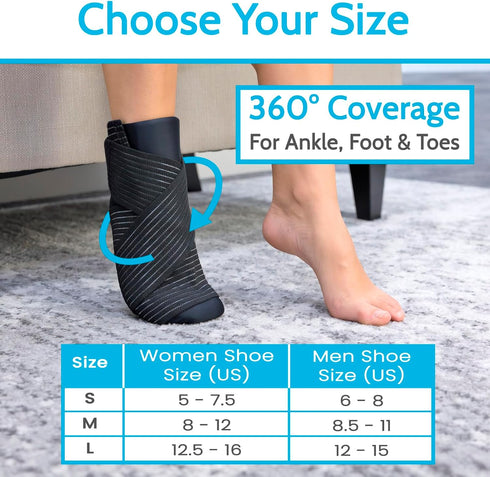 Arctic Flex Cold Therapy Socks, Reusable Ice Cooling Sock for Pain Relief, Bunion, Plantar Fasciitis, Neuropathy