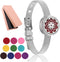 YWLI Essential Oil Diffuser Bracelet with Gift Box Aromatherapy Locket Adjustable Stainless Steel