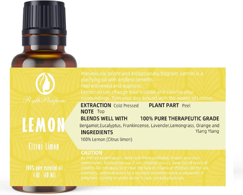 Lemon Essential Oil with Scaled Dropper, 1oz