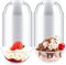 Qeirudu 6 oz Hard Plastic Bowls, 80 Pack Disposable Clear Dessert Bowls for Ice Cream, Fruits, Salad