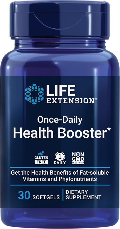 Life Extension Once-Daily Health Booster, Vitamins E, K1 & K2, phospholipids, Fat-Soluble