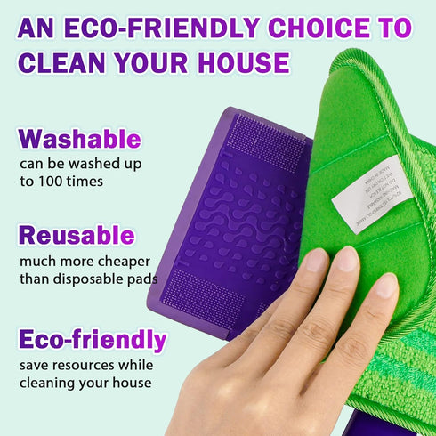 Orighty Reusable Mop Pads Compatible with Swiffer WetJet: Machine Washable Microfiber Pad Refill for Cleaning