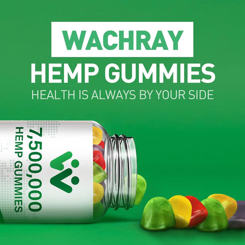 3 Packs Organic Hemp Gummies, 7,500,000 High Strength, High Potency Hemp Oil Infused Gummies, Natural Hemp Candy