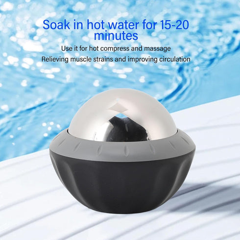 Zoeyilan Massage Ball Roller, Cold Relief Massage Roller, Rolling Removable Ice Massage Ball, Stainless Steel, Cold Hot