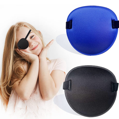 2PCS Soft Medical Eye Patches, Adjustable Amblyopia Lazy Eye Patches for Kids and Adults, Pirate Eye Patches