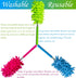 M-Jump 3 Pack Retractable Long-Reach Washable Duster - Microfiber Hand Duster Brush with Telescoping Pole