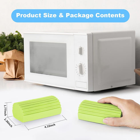 2-Pack Damp Clean Duster Sponge, Magic Sponge Eraser Tool for Cleaning Blinds, Glass, Vents, Mirrors, Faucets