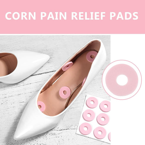 rosenice 18 108 Anti-Wear Foot Shoe Patch Sheets Pcs Self-Adhesive Soft Foam Corn Cushions for Heel and Toe Protection