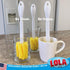 Lola Products Glass & Jar Sponge Brush, Star Shaped, Foam Material, Non-Scratch, Dishwasher Safe, 6 Pack