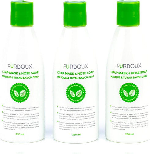 CPAP Cleaning Soap for Hose and Mask, 3 Bottles, Green Tea and Mint Scent