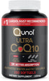 Qunol Ultra CoQ10 100mg Softgels - 3X Better Absorption Coenzyme Q10 Supplements for Vascular and Heart Health & Energy