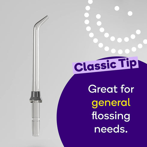BURST Water Flosser Replacement Tips - 3pk Combo for Fresh Breath, Healthy Teeth & Gums, Plaque Removal