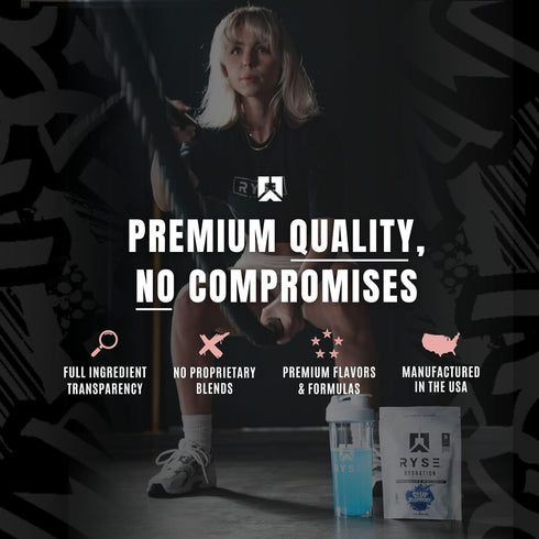 On The Go Electrolyte Drink Mix Packets | Ryse Core Hydration | Zero Sugar | 16 Servings (Pink Splash) with All 6