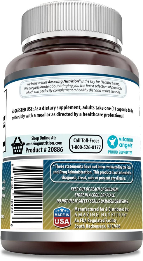 Amazing Formulas Taurine Supplement 1000 mg 100 Capsules | Non-GMO & Gluten-Free