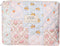 Quilted Cotton Makeup Bag, Coquette Floral Toiletry Bag for Women and Girls, Cute Kawaii Travel Cosmetic Pouch (03 Pink
