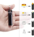 2 Pack Small Pocket Pill Box Keychain, Portable Mini Aluminium Pill Organizer for Travel (Black & White)