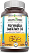 Amazing Omega Norwegian Cod Liver Oil 1250 Mg Softgels, 120 Count