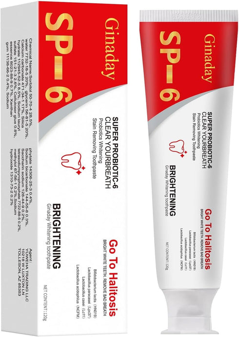 Yaper SP-6 Probiotic Toothpaste,Deep Cleaning Remineralizing Gum Health Care Fresh Breath SP 6
