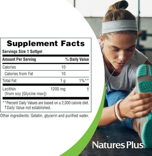 Lecithin 1,200 mg, 90 Softgels by NaturesPlus