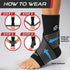 Sleeve Stars Ankle Brace for Women & Men, Compression Sleeve for Plantar Fasciitis Relief, Easy Customizable Support