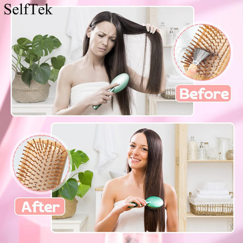 SelfTek 4 Pack Hair Brush Cleaning Tool - Home or Salon Use for Removing Hair and Dust