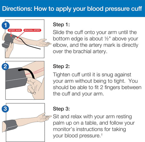 Microlife Replacement Blood Pressure Cuff, Medium (8.7-12.6 inch)