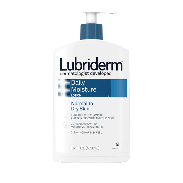 Lubriderm Daily Moisture Hydrating Body and Hand Lotion with Vitamin B5, 16 fl Oz