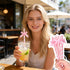 Psiriol 30pcs 7.7inch Pink Bow Straw, Pink Paper Straws, Disposable Cute Paper Straw, Wedding, Picnic, Birthday, Party