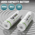 tyrone 14430 3.2 Volt Rechargeable Solar Light Battery, 3.2V 450mAh for Outdoor Garden Light (4 Pack)