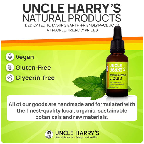 Uncle Harry's Natural Remineralization Liquid for Tooth Enamel - Fluoride-Free, Freshens Breath & Strengthens Teeth (2