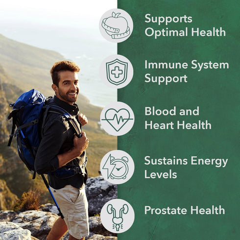 PlantFusion Organic Multivitamin for Men - Vegan, Non-GMO, Gluten Free & Dairy Free - One Daily Whole Food Blend - 60