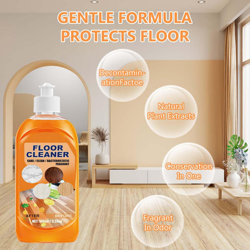 2 Pcs Momeng Floor Cleaner Liquid, Powerful Decontamination for Natural Hardwood Floor Stain Cleaning