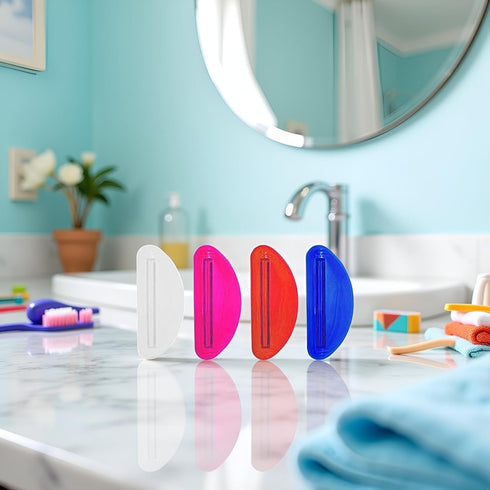 WLngtv 1Pc Random Color Toothpaste Tube Squeezer Dispenser Tube Rolling Holder Practical Reusable Toothpaste Tube