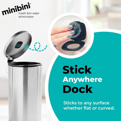 Flint Minibini Trash Can Deodorizer - Odor Eliminator, Garbage Can Air Freshener, Up to 30 Days