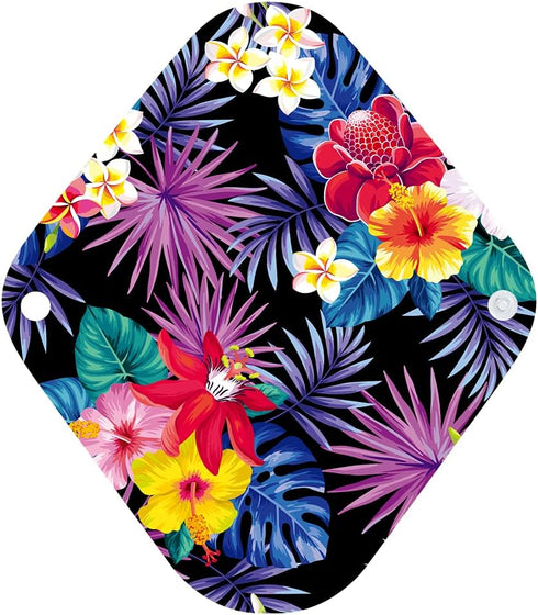 7pcs Pack Cloth Pads, Including 1 Mini Wet Bag + 6 Bamboo Charcoal Cloth Reusable Menstrual Pads/Reusable Sanitary Pad