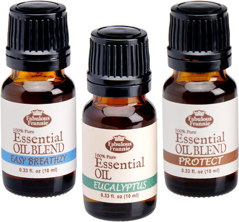 Winter Ease Set - Easy Breathzy, Protect, Eucalyptus with Pure Essential Oils