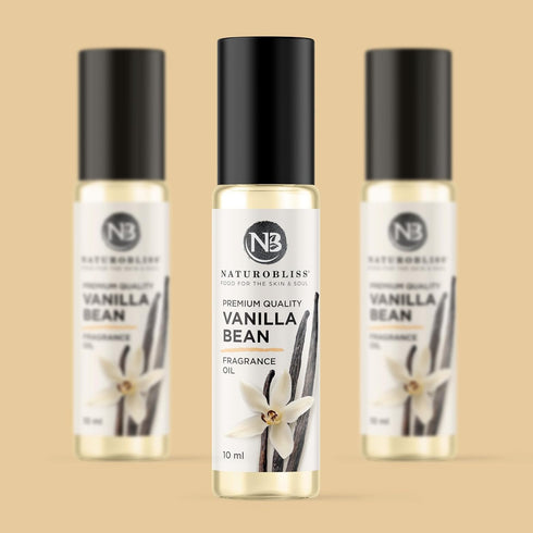 NaturoBliss Vanilla Perfume Oil Roll-On, 10 ml 1 Unit, Vanilla Bean Fragrance, 0.33 Fl Oz