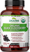 Zazzee USDA Organic Black Elderberry 10:1 Extract, 5000 mg Strength, 120 Vegan Capsules, 2 Month Supply