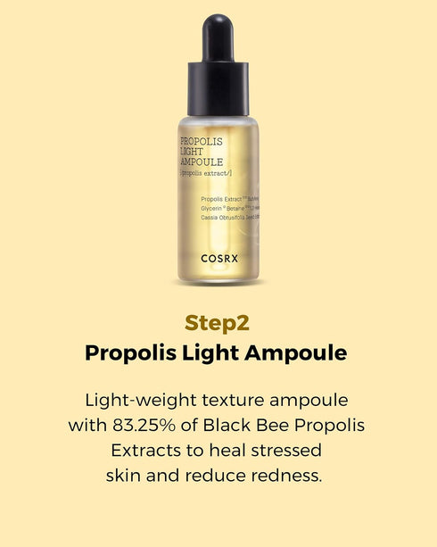 COSRX Honey Glow Kit | Facial Toner, Serum, Cream with Propolis Extract | Travel Size Gift Set, Korean Skincare