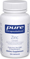 Pure Encapsulations Zinc (Citrate) - Highly Absorbable Mineral Supplement for Immune System, 180 Vegan Capsules