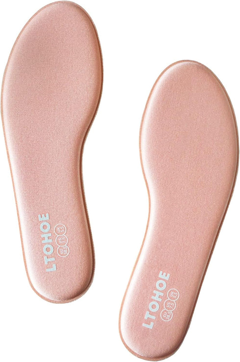 Memory Foam Insoles for Women, Replacement Shoe Inserts for Work Boot, Running Shoes, Comfort Inner Soles Pink US 7